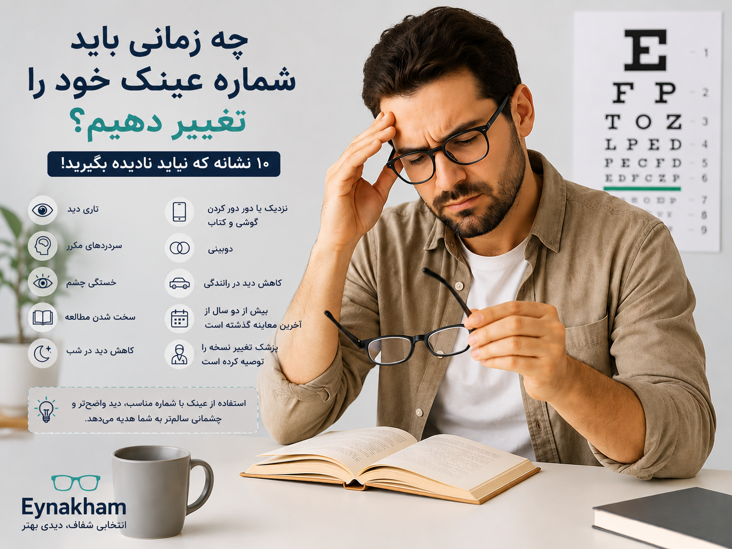 چه زمانی باید شماره عینک خود را تغییر دهیم؟ 👓۱۰ نشانه که نباید نادیده بگیرید